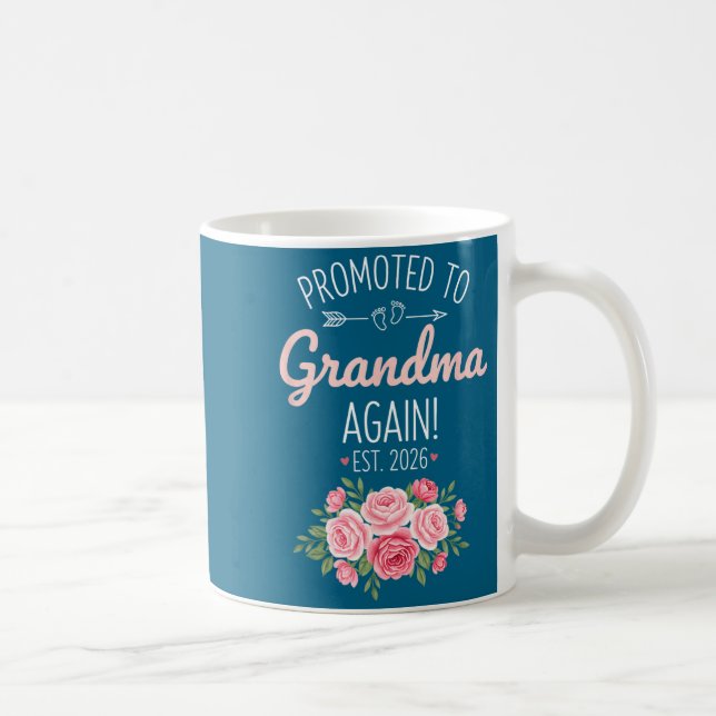 Grandparent Promoted To Grandma Again Est. 2026, N Kaffemugg (Höger)