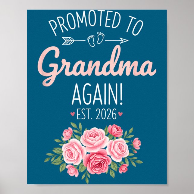 Grandparent Promoted To Grandma Again Est. 2026, N Poster (Framsidan)