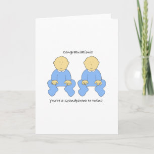 Grandparent to Twin Boys Grattiss Kort