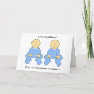 Grandparent to Twin Boys Grattiss Kort