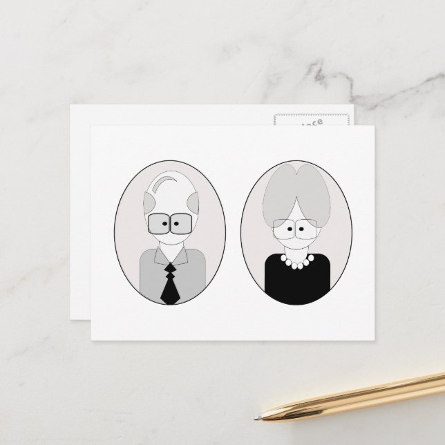 Grandparents Day - Couple Vykort (Fram/Back In Situ)