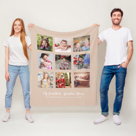 GRANDPARENTS PHOTO GIFTS - Peach Fleecefilt