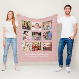GRANDPARENTS PHOTO GIFTS -  Rosa Fleecefilt