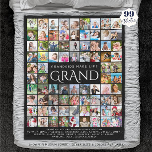 GRANDPARENTS QUOTE SAYING 99 Photo Collage Fleecefilt