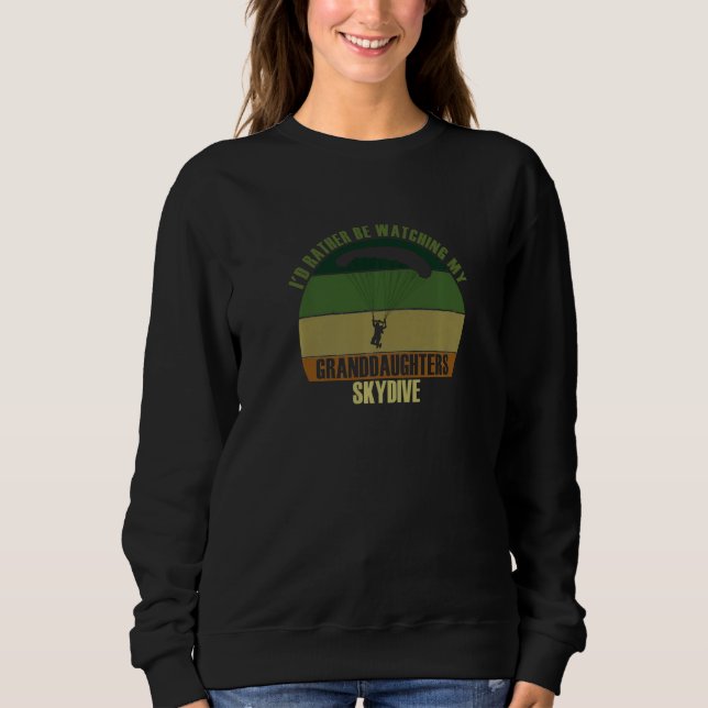 Grandparents Rather Be Watching Granddaughters Sky T Shirt (Framsida)