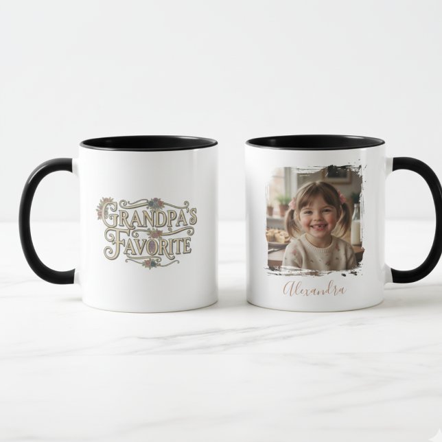 Grandpa's Favorite Personalized Photo Mugg (Grandpa's Favorite Personalized Coffee mug)