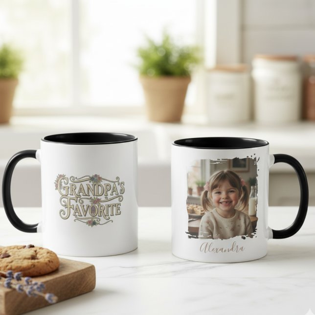 Grandpa's Favorite Personalized Photo Mugg (Grandpa personalilzed photo coffee mug)