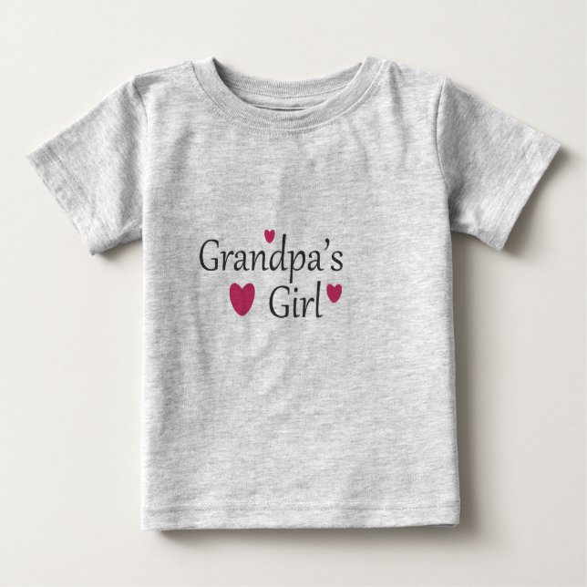 Grandpas Girl Baby T Shirt (Framsida)