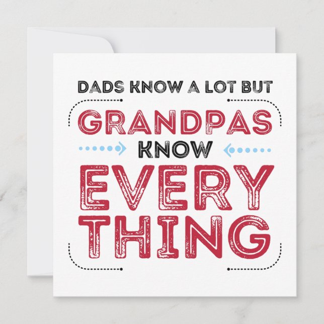 Grandpas Know All, Fars dag Grandpa Kort (Framsida)