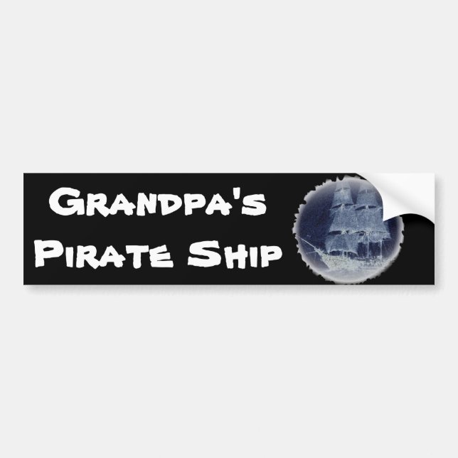 "GRANDPA's PIRAT FRAKT" Bumper Sticker Bildekal (Framsidan)