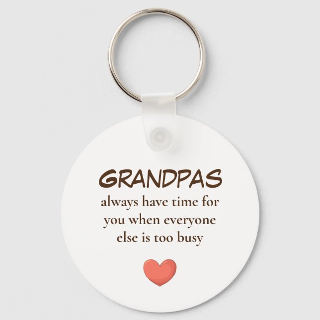 Grandpas to Busy Tema Keychains (ej upptagen) Nyckelring (Framsida)