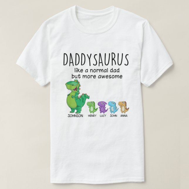 Grandpasaurus and Kids Personlig Shirt T (Design framsida)