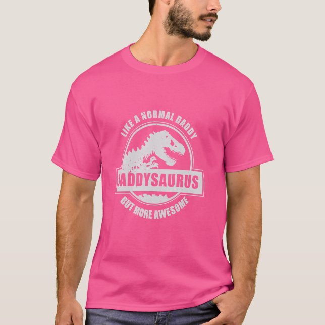 Grandpasaurus Daddysaurus pappa Fars dag Gift T Shirt (Framsida)