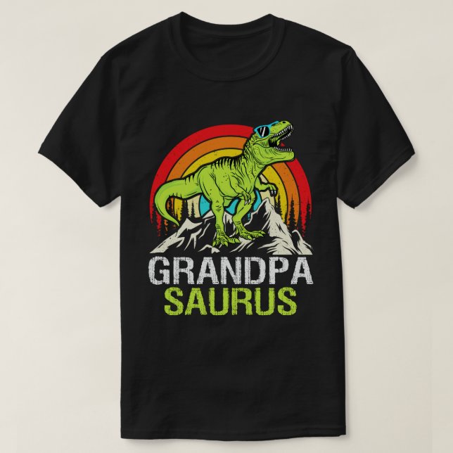 Grandpasaurus Dinosaur Grandpa Saurus Fars dag T Shirt (Design framsida)