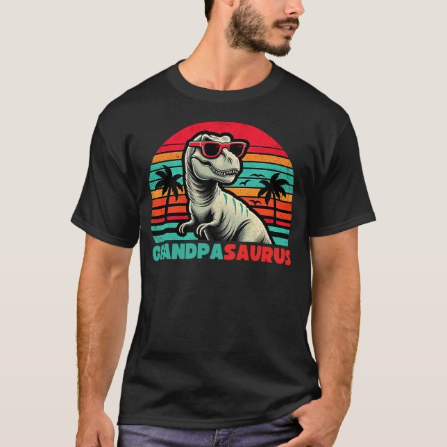 Grandpasaurus Funny T Rex Grandpa Saurus Dinosaur  T Shirt (Framsida)
