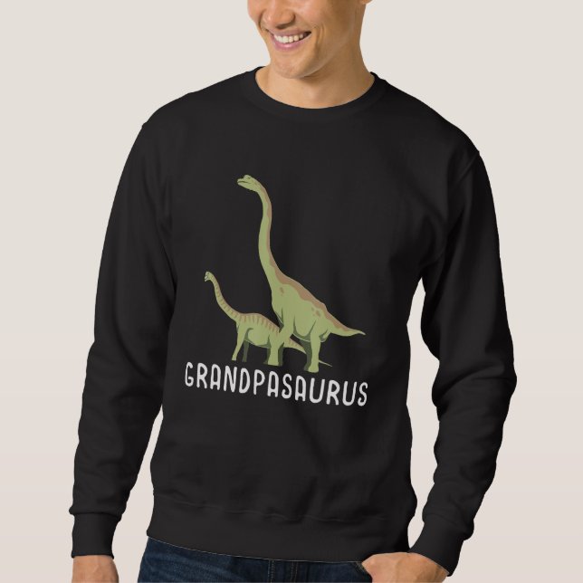 Grandpasaurus Grandpa Grandparent Grandfather Pale Lång Ärmad Tröja (Framsida)
