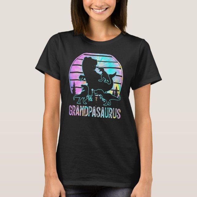 Grandpasaurus Retro Grandpa Saurus Dinosaur Kid Fa T Shirt (Framsida)