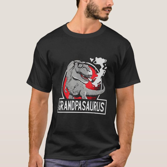 Grandpasaurus Rex Dinosaur Grandpa Saurus Family M T Shirt (Framsida)