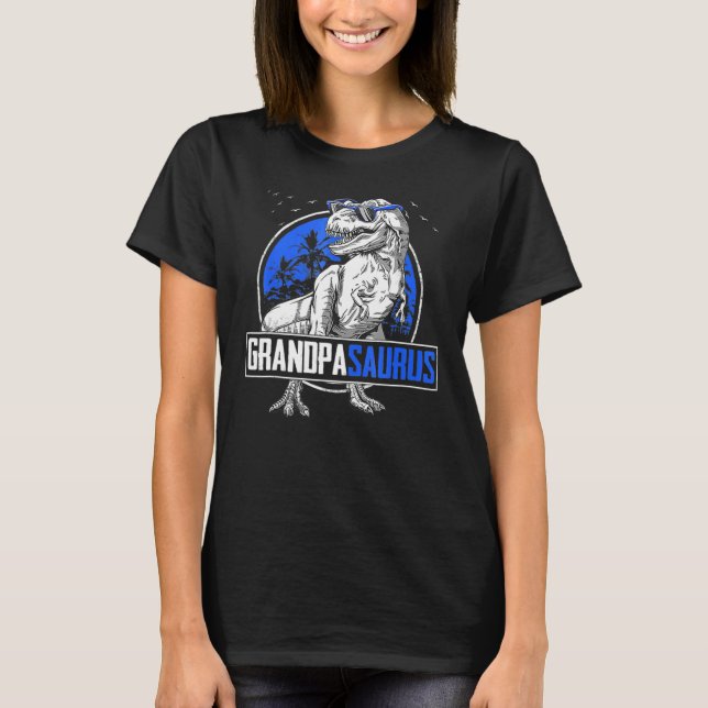 Grandpasaurus Rex Dinosaur Grandpa Saurus Family M T Shirt (Framsida)