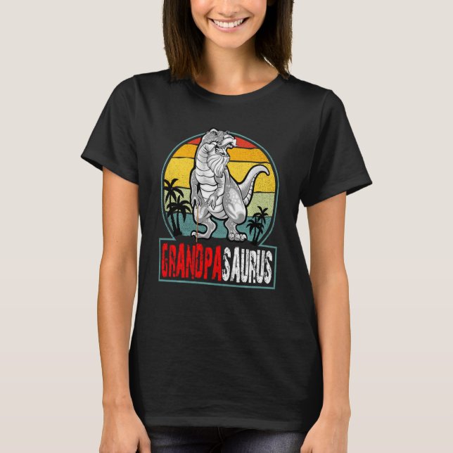 Grandpasaurus Rex Dinosaur Rex Grandfather Saurus T Shirt (Framsida)