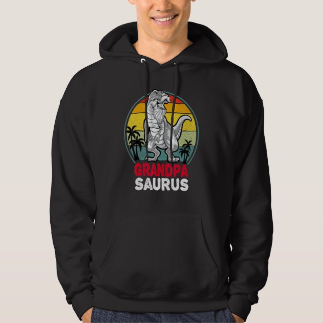 Grandpasaurus Rex Grandpa Saurus Dinosaur Funny Gr Hoodie (Framsida)