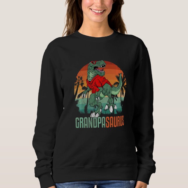 Grandpasaurus Rex Grandpa Saurus Dinosaur Sunglass T Shirt (Framsida)