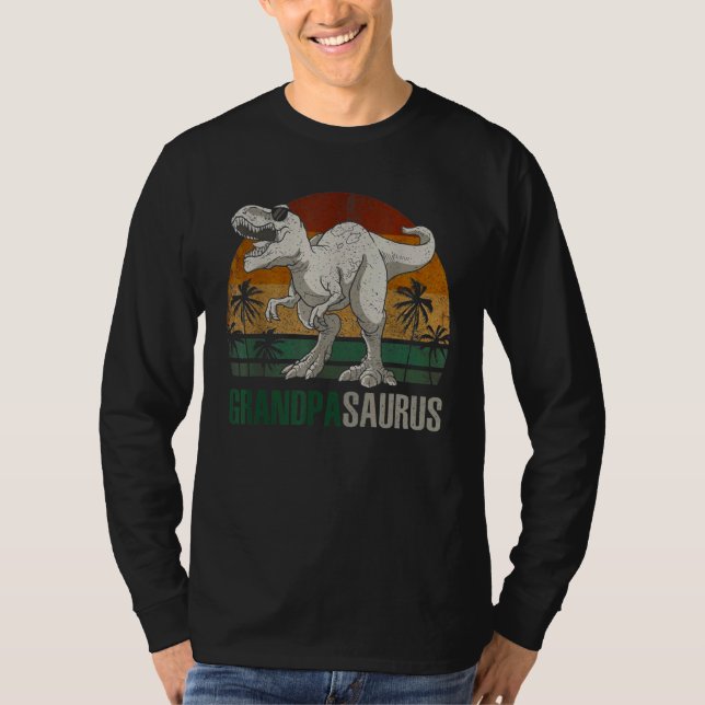 Grandpasaurus Rex Grandpa Saurus Family T Shirt (Framsida)