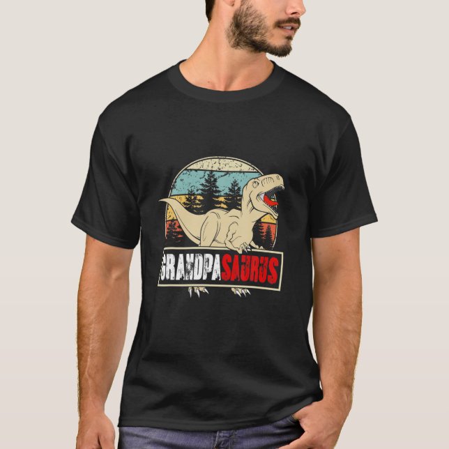 Grandpasaurus t.ex. Rex Saurus Dinosaur Manar Papp T Shirt (Framsida)
