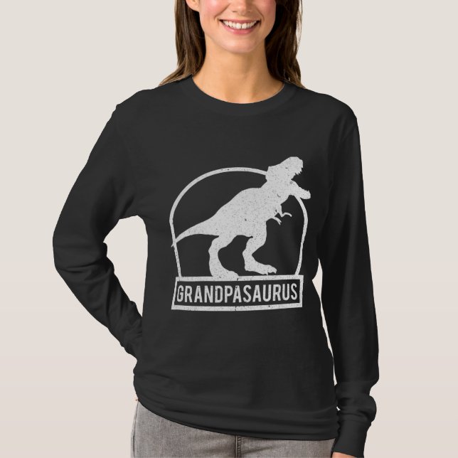 Grandpasaurus T Rex Dinosaur Funny Grandpa Christm Shirt (Framsida)