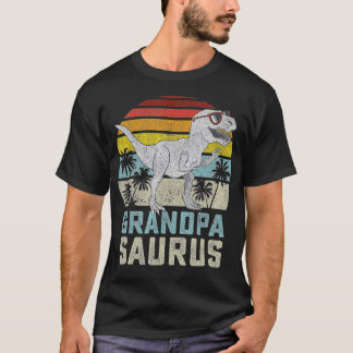 Grandpasaurus T Rex Dinosaur Grandpa Saurus Family Shirt