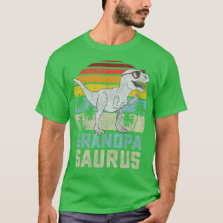 Grandpasaurus T Rex Dinosaur Grandpa Saurus Family T Shirt