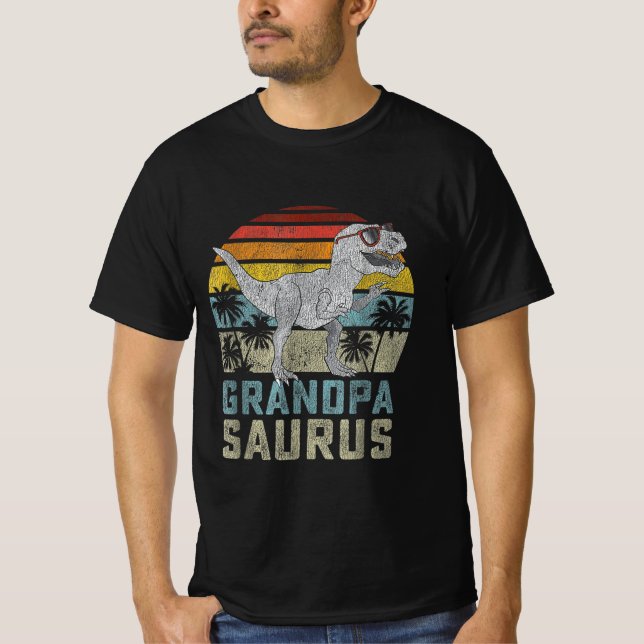 Grandpasaurus T Rex Dinosaur Grandpa Saurus Shirt (Framsida)