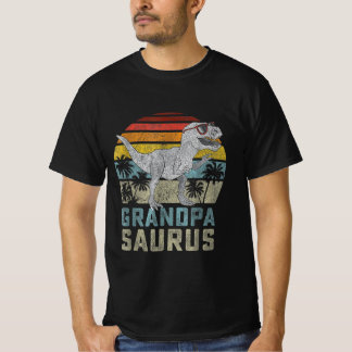 Grandpasaurus T Rex Dinosaur Grandpa Saurus T Shirt