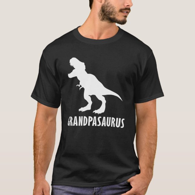 Grandpasaurus T Rex Dinosaur morpa Saurus Family T Shirt (Framsida)