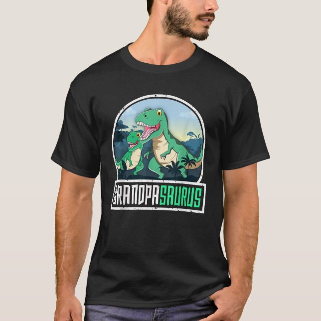 Grandpasaurus T Rex Dinosaur Saurus Grandpa Matchi Shirt (Framsida)