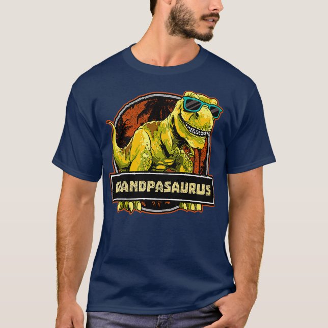 Grandpasaurus T shirt T re Grandpa Saurus (Framsida)