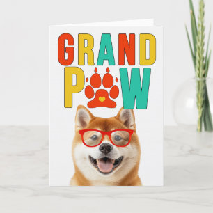 GrandPAW Akita GrandDOG Grandföräldrar Day Helgkort