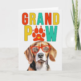GrandPAW Beagle GrandDOG Grandföräldrar Day Helgkort