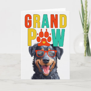 GrandPAW Beauceron GrandDOG Grandföräldrar Day Helgkort