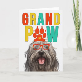 GrandPAW Bergamasco GrandDOG Grandföräldrar Day Helgkort