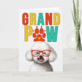 GrandPAW Bichon Frise GrandDOG Grandföräldrar Day Helgkort