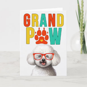 GrandPAW Bichon Frise GrandDOG Grandföräldrar Day Helgkort