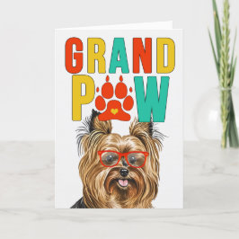 GrandPAW Biewer Terrier GrandDOG Grandföräldrar Da Helgkort