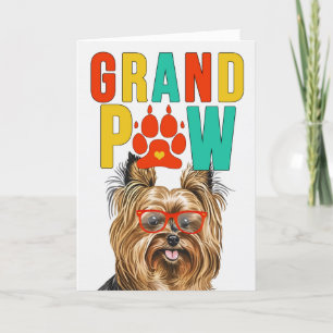 GrandPAW Biewer Terrier GrandDOG Grandföräldrar Da Helgkort