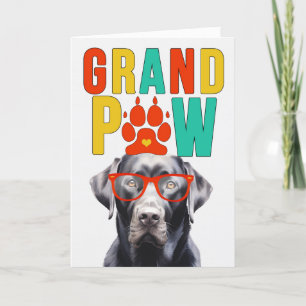 GrandPAW Black Labrador GrandDOG Grandföräldrar Da Helgkort