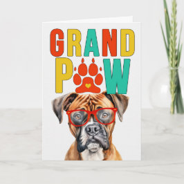 GrandPAW Boxer Hund GrandDOG Grandföräldrar Day Helgkort