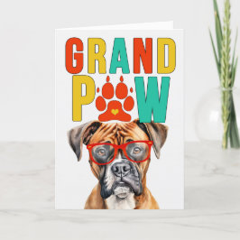 GrandPAW Boxer Hund GrandDOG Grandföräldrar Day Helgkort