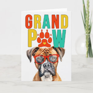 GrandPAW Boxer Hund GrandDOG Grandföräldrar Day Helgkort
