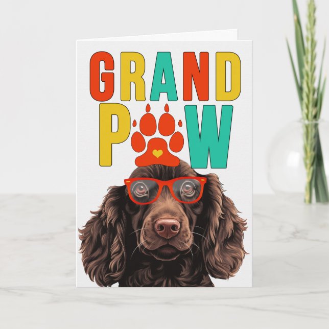 GrandPAW Boykin Spain GrandDOG Grandföräldrar Day Helgkort (Framsida)