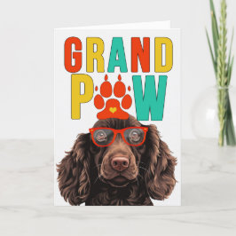 GrandPAW Boykin Spain GrandDOG Grandföräldrar Day Helgkort